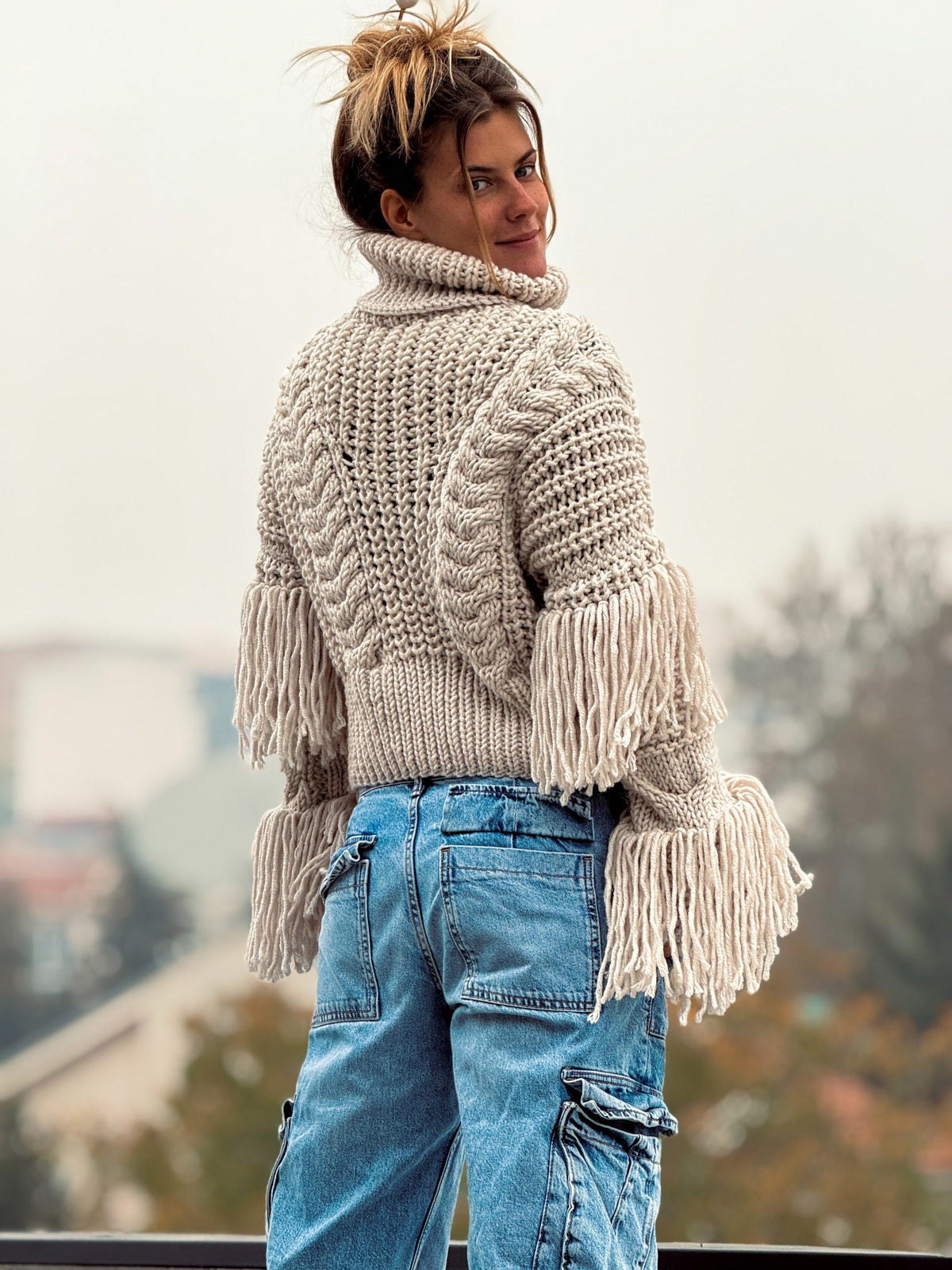 Lagerta džemper – Krem