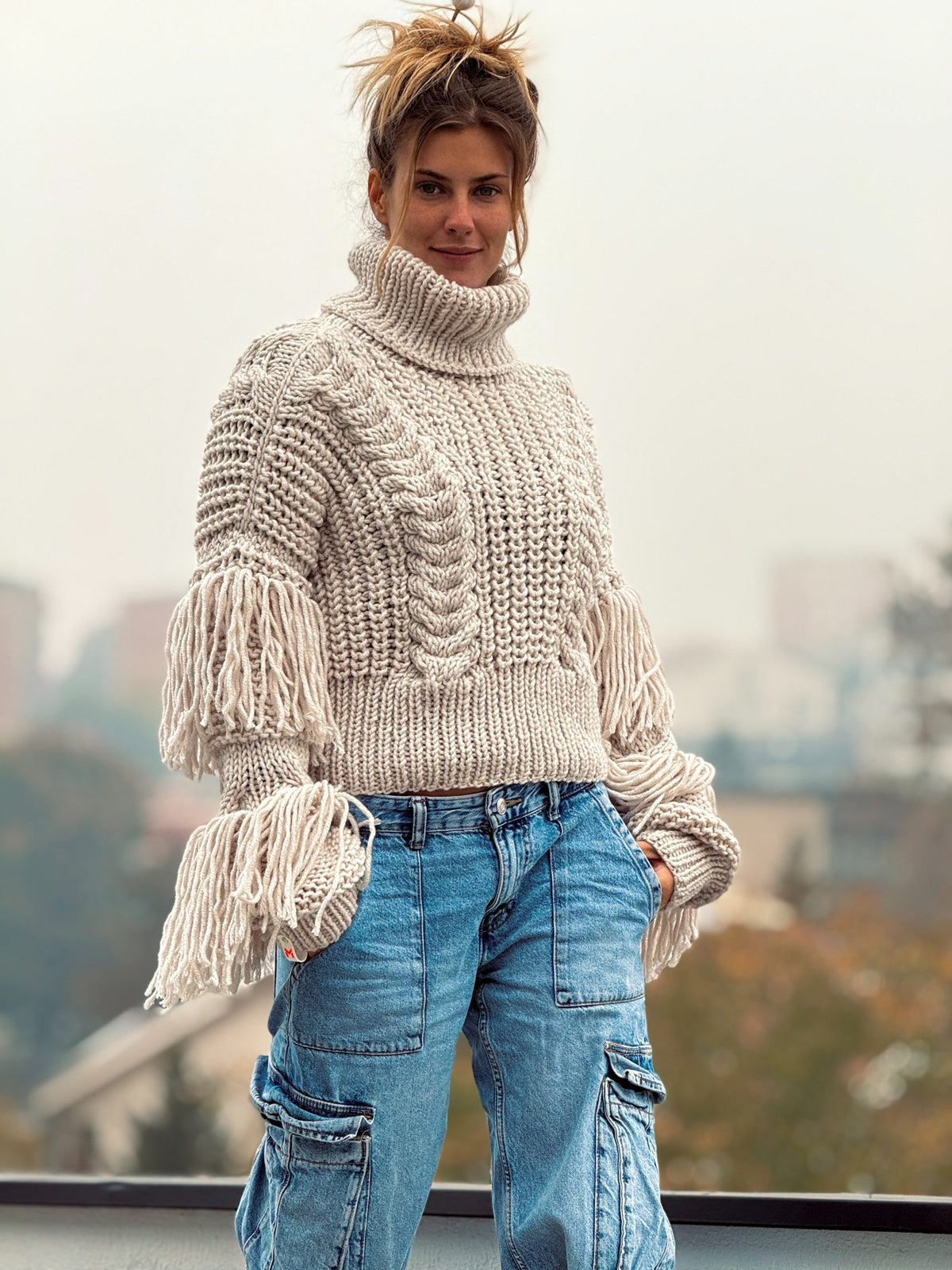 Lagerta džemper – Krem