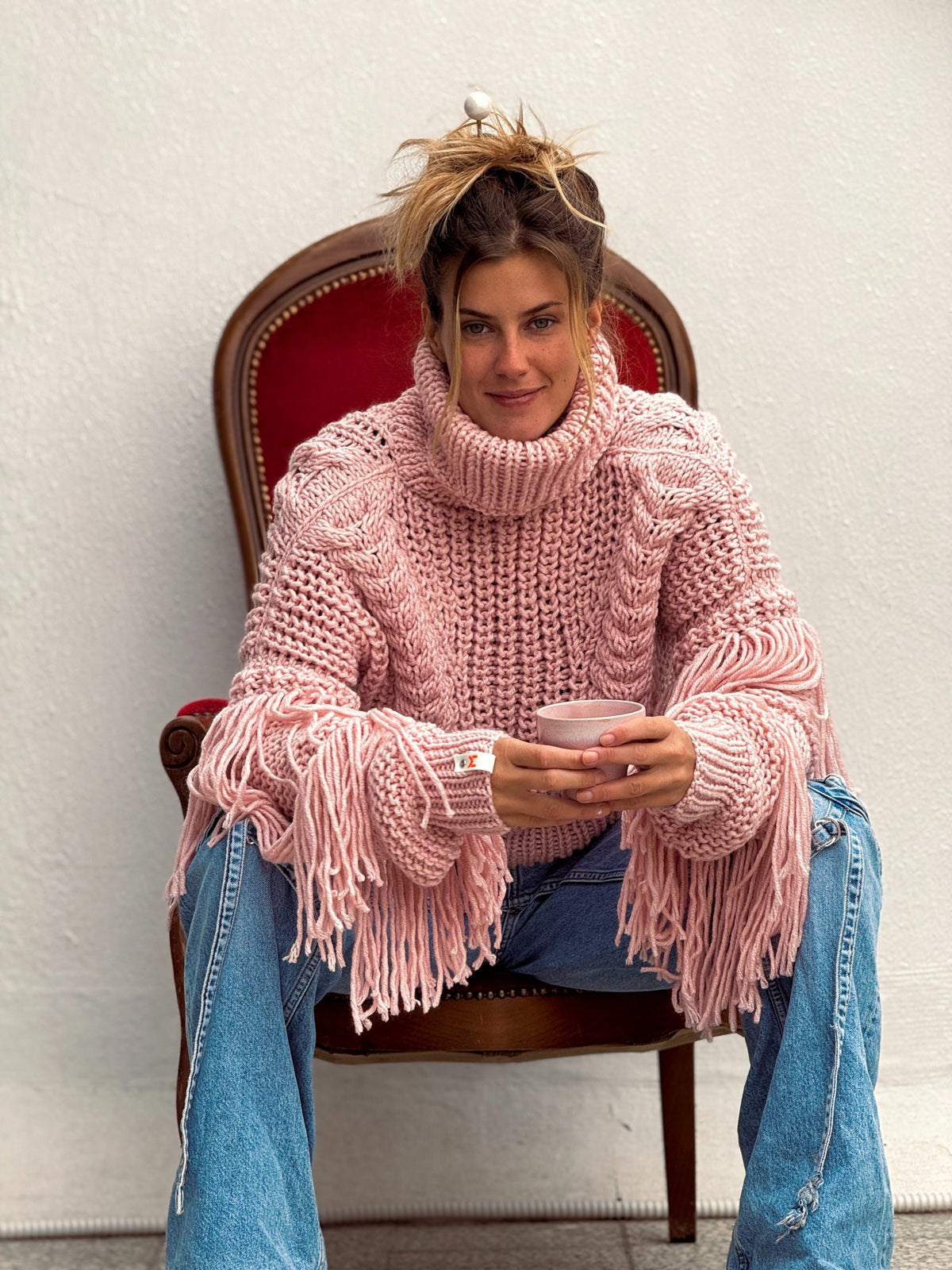 Lagerta džemper – Roze